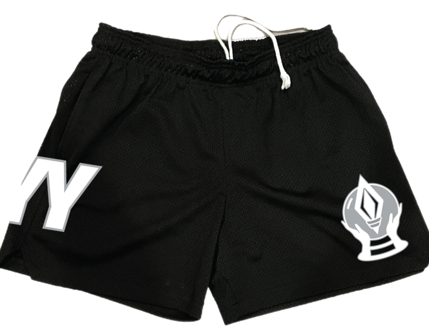 BLACK "WAYY" MESH SHORTS