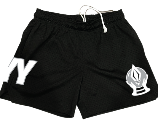 BLACK "WAYY" MESH SHORTS